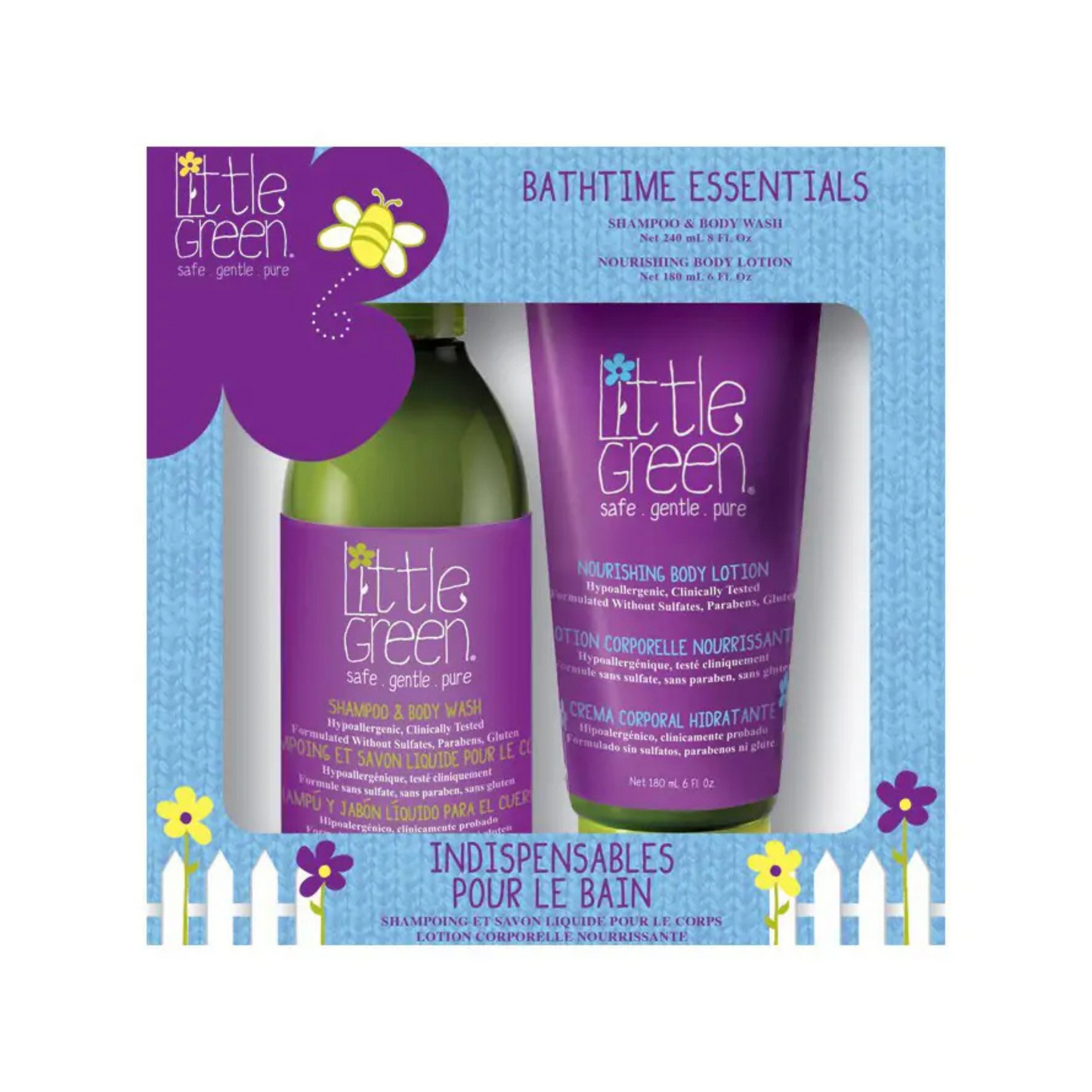 Plaukų ir kūno priežiūros priemonių rinkinys vaikams Little Green