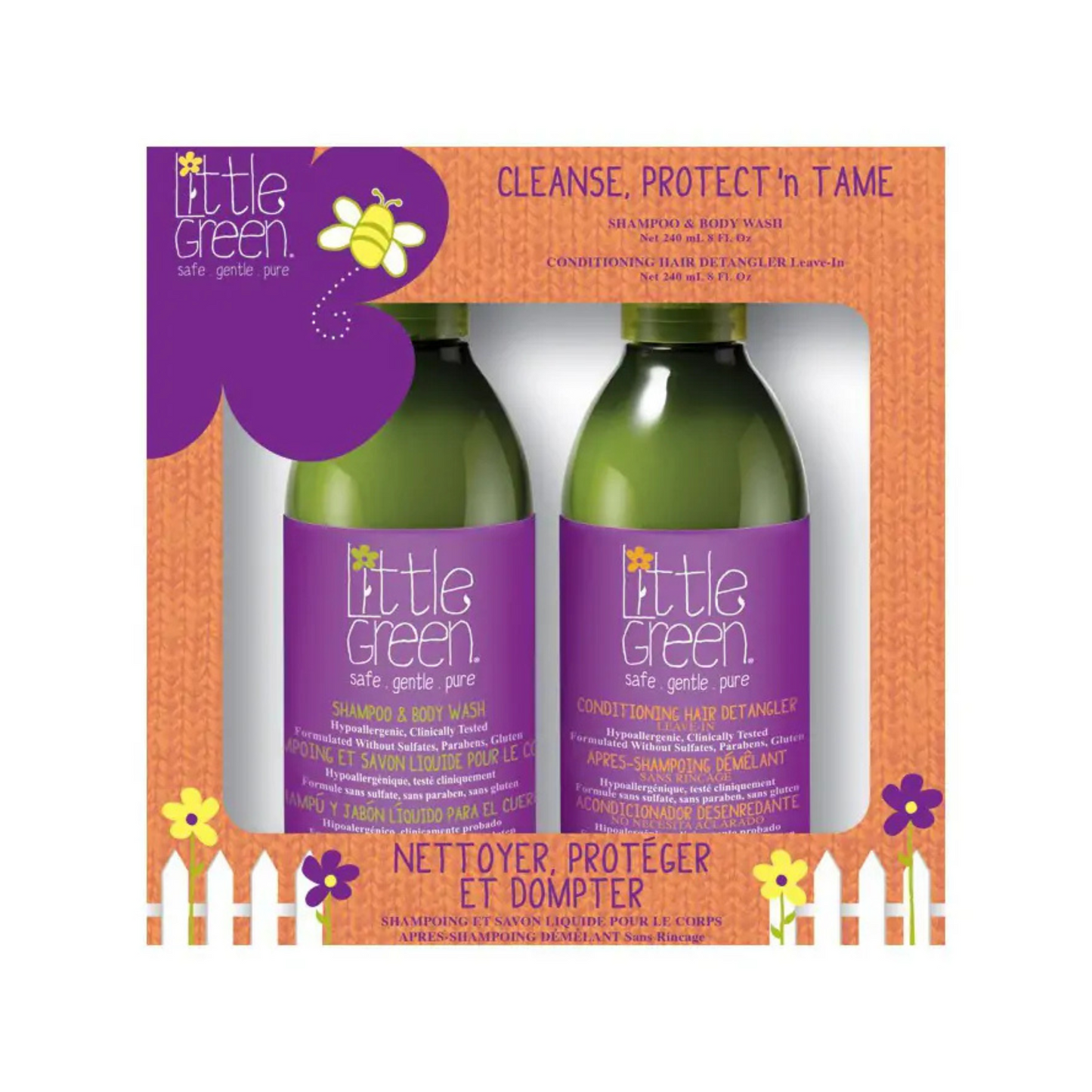 Rinkinys plaukų priežiūrai vaikams Little Green, 240 ml