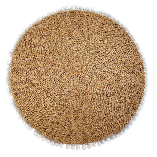 Stalo padėkliukas su baltais burbuliukais