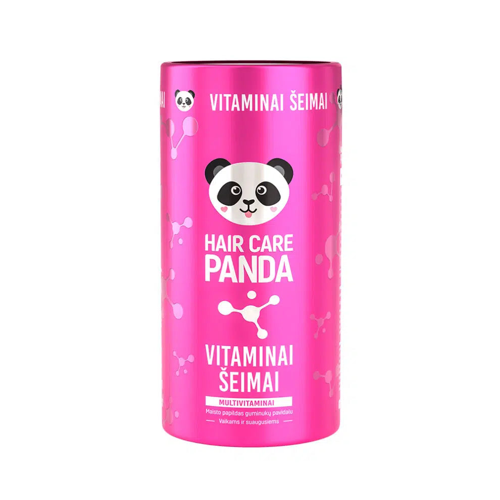 HAIR CARE PANDA maisto papildas VITAMINAI ŠEIMAI, 300g, 60 guminukų