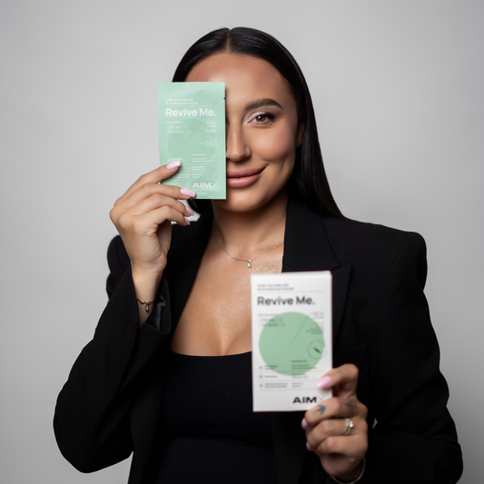 Drėkinanti ir gaivinanti lakštinė paakių kaukė su hialuronu AIMX „Revive Me“