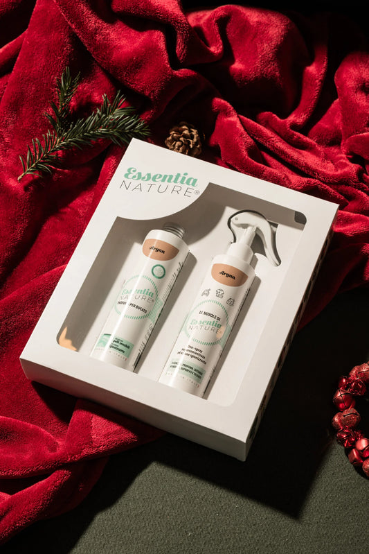 Dovanų rinkinys: Dezinfekuojantis namų purškiklis 250ml + Skalbinių parfumas 250 ml – Argan