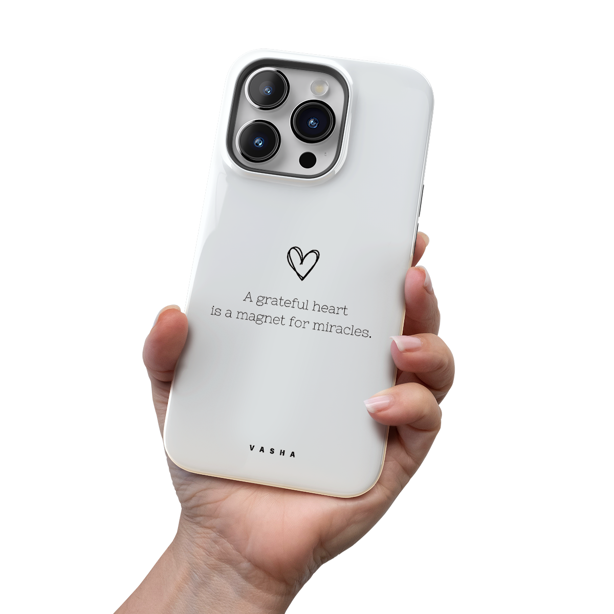 Phone Case - A gratefull heart (white)