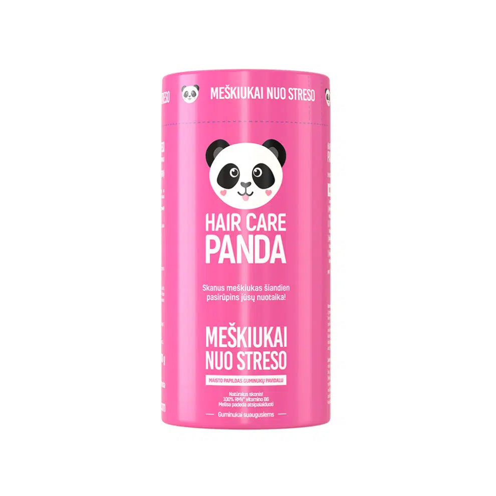 HAIR CARE PANDA maisto papildas MEŠKIUKAI NUO STRESO, 300g, 60 guminukų